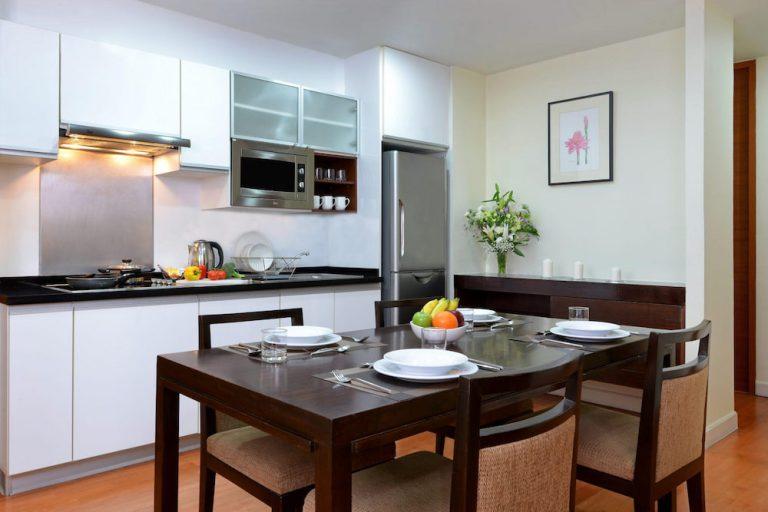 A kitchen is a must-have for an extended stay