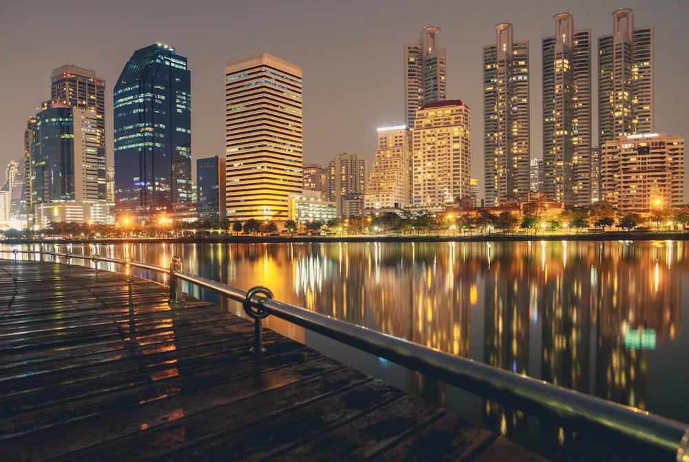 Night view of Bangkok. A good place to stay is essential to any 3-day Bangkok itinerary with kids.